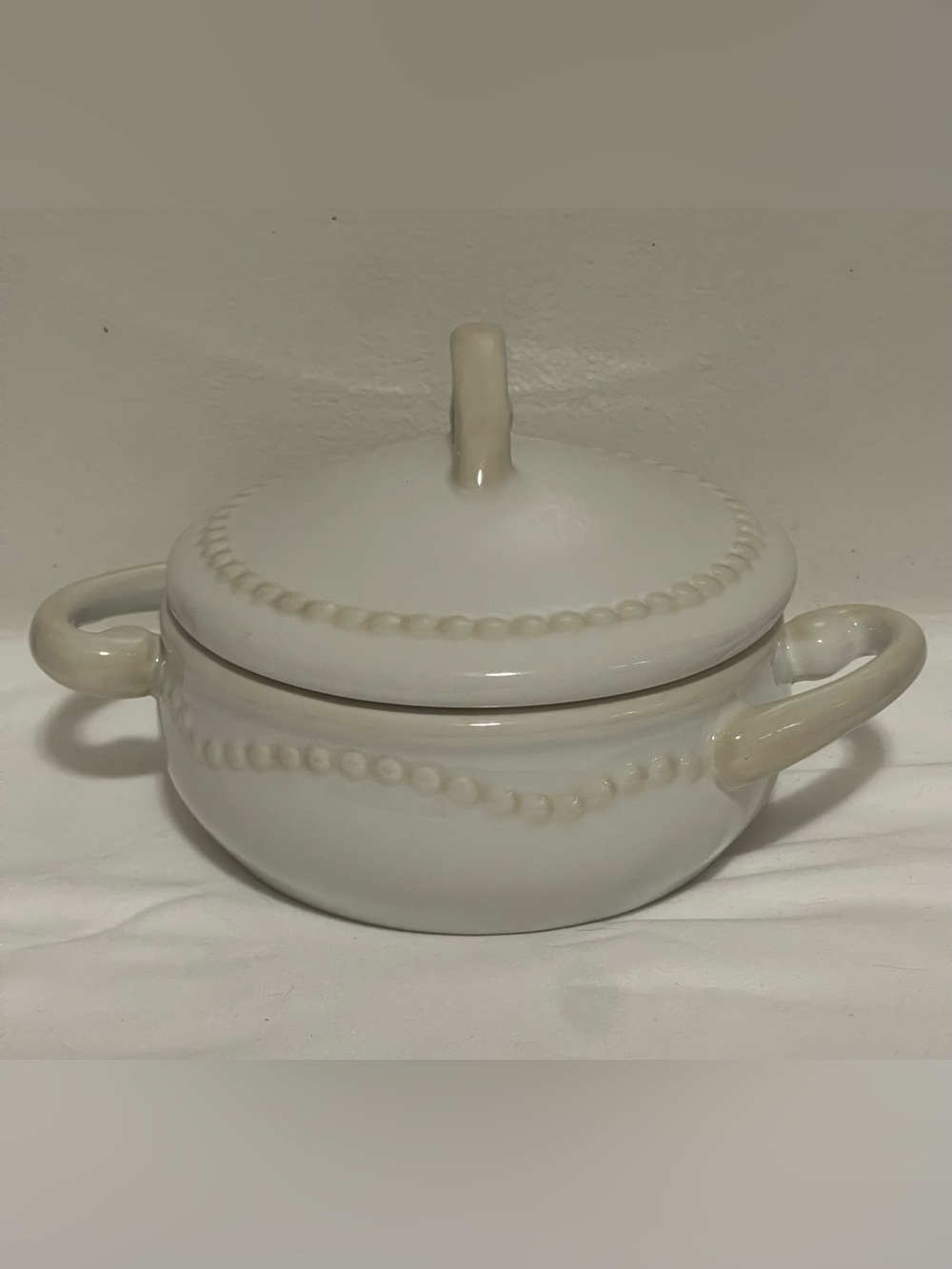 Princess House Cream-Trimmed crock (set of 2) NIB